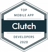Clutch's Top Mobile App Developers 2020 badge