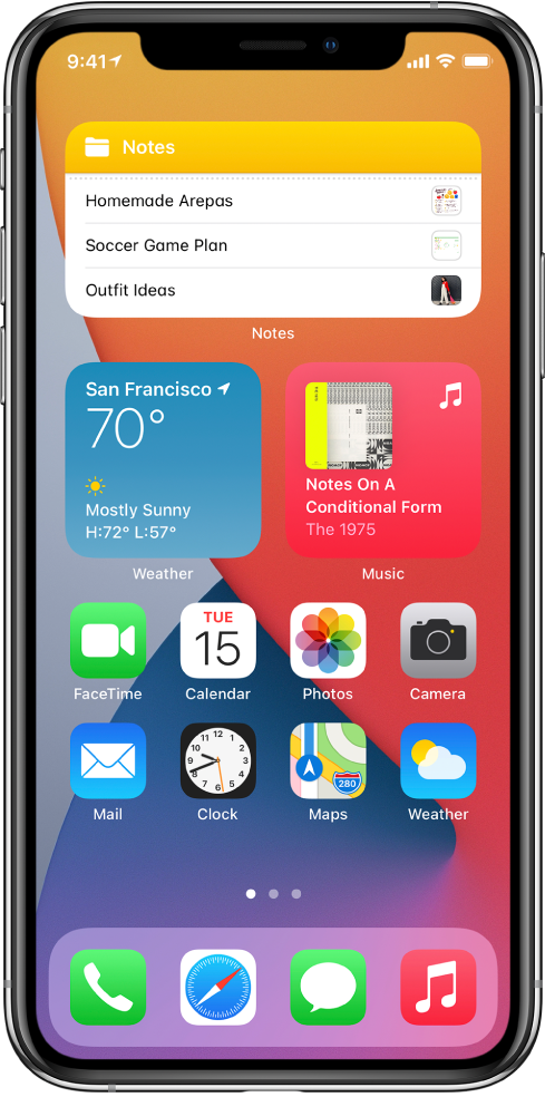 widgets on the home screen in iOS14