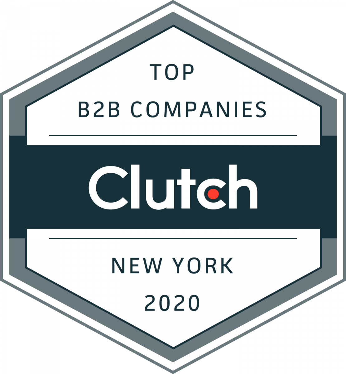 Clutch's digital badge for the top B2B in New York