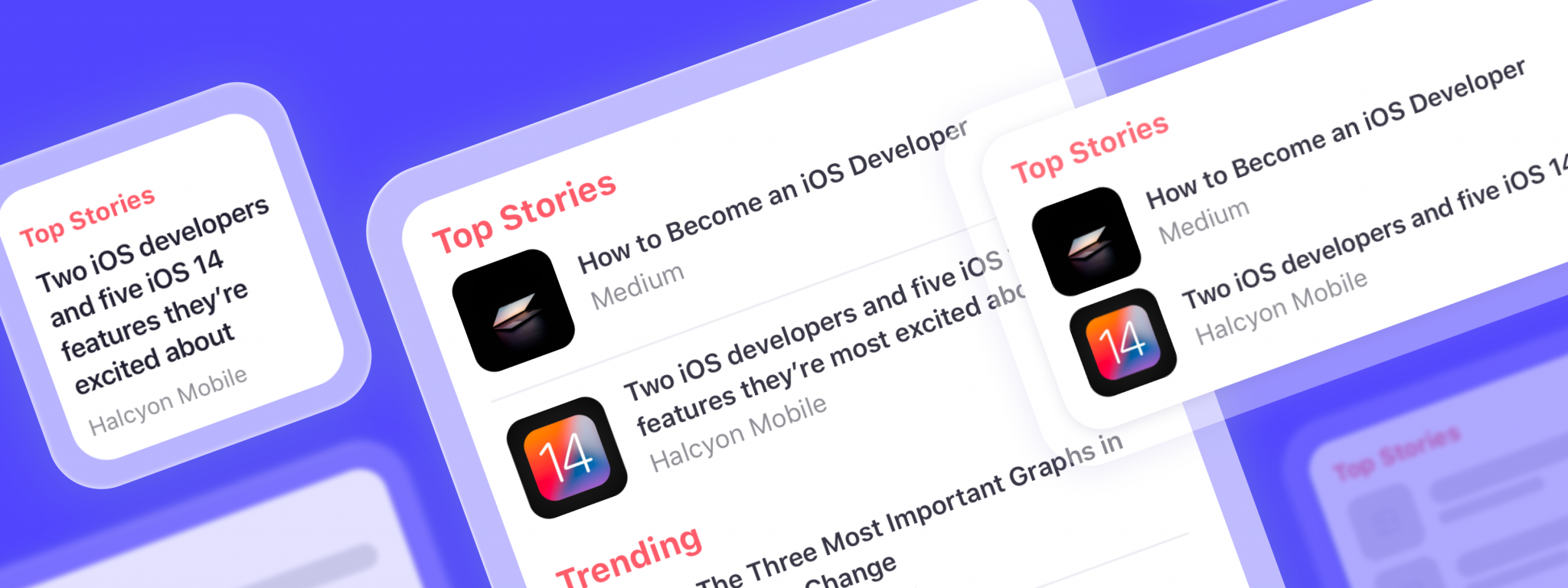 Article widget in iOS14 showing the latest news