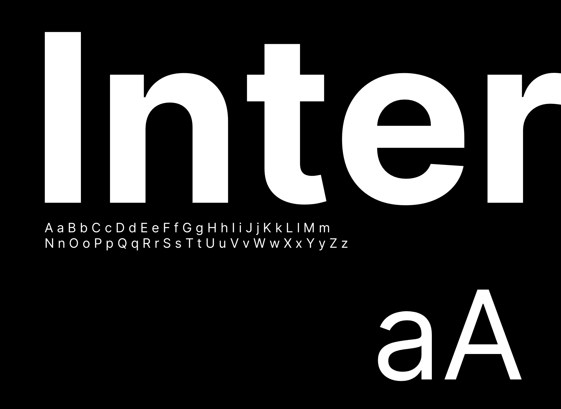 letters and numbers with Inter typeface for Agora
