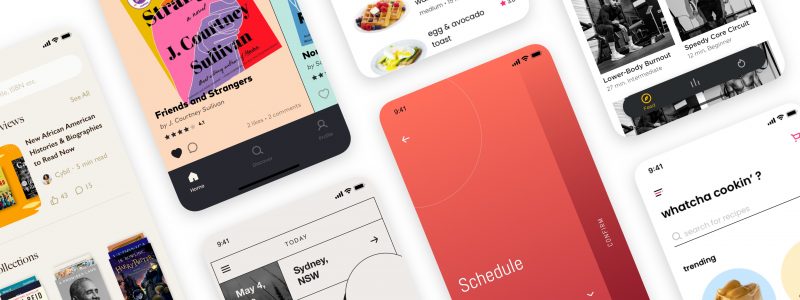 screens and examples of UI design challenges